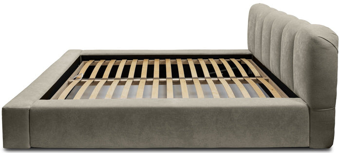 Trae Mobler Dallas 140 x 200 cm Gestoffeerd Bed Taupe