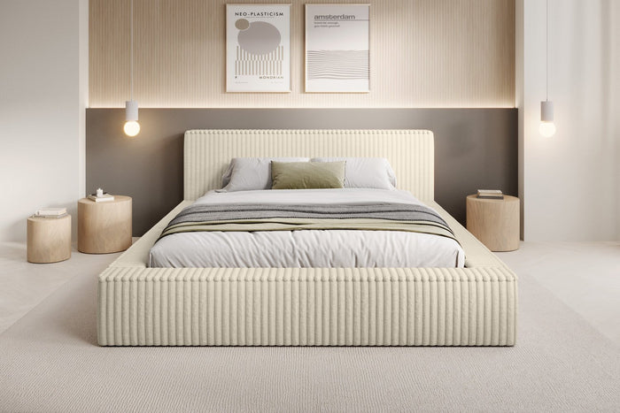 Trae Mobler Melody 180 x 200 cm Gestoffeerd Bed Creme