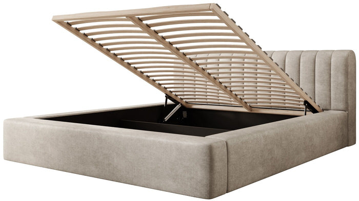 Trae Mobler Amira 140 x 200 cm Gestoffeerd Bed Pearl