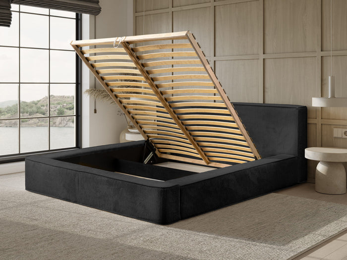 Trae Mobler Harmon 160x200 cm Gestoffeerd Bed Zwart