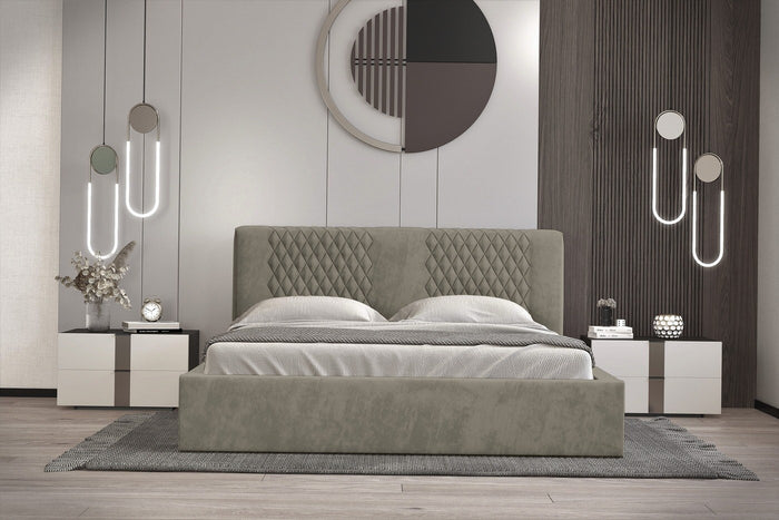 Trae Mobler Montana 160 x 200 cm Gestoffeerd Bed Taupe
