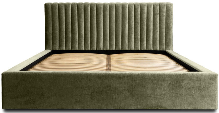 Trae Mobler Vegas 180 x 200 cm Gestoffeerd Bed Olijfgroen