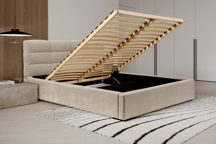 Trae Mobler Faro 180 x 200 cm Gestoffeerd Bed Beige