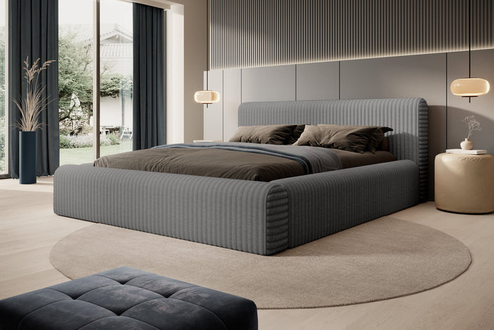 Trae Mobler Hana 140 x 200 cm Gestoffeerd Bed Grijs