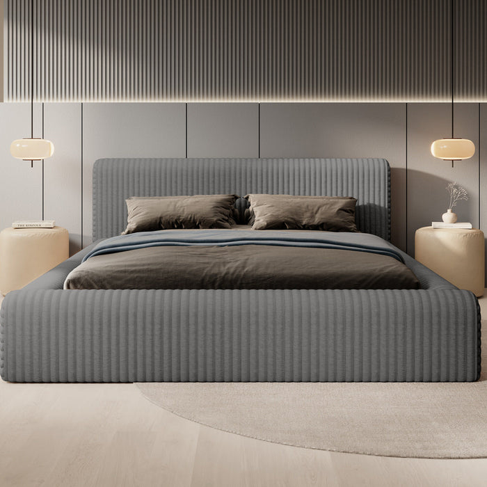 Trae Mobler Hana 140 x 200 cm Gestoffeerd Bed Grijs