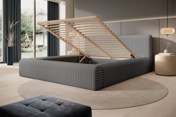 Trae Mobler Hana 140 x 200 cm Gestoffeerd Bed Grijs