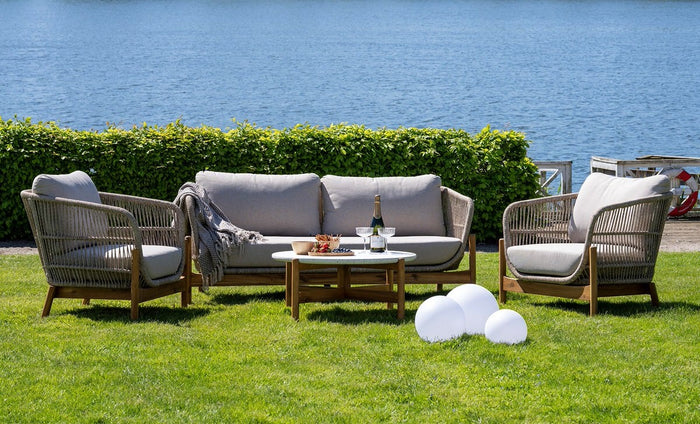 House Nordic Terracina Loungebank Acacia|Beige