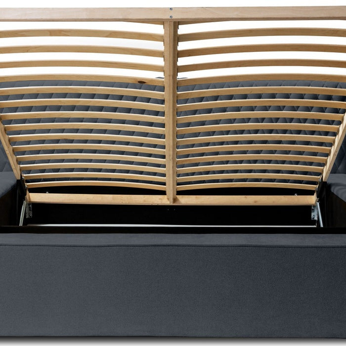 Trae Mobler Azurro 140 x 200 cm Gestoffeerd Bed Donkerblauw