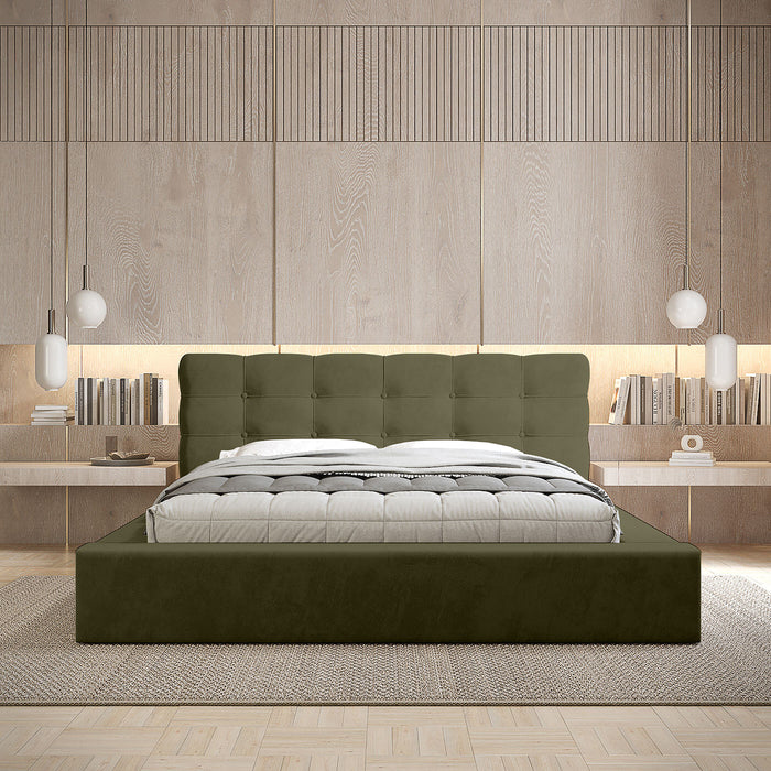 Trae Mobler Grace 160 x 200 cm Gestoffeerd Bed Bosgroen