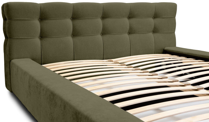 Trae Mobler Grace 160 x 200 cm Gestoffeerd Bed Bosgroen