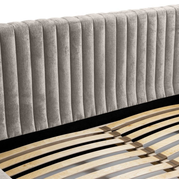 Trae Mobler Vegas 140 x 200 cm Gestoffeerd Bed Grijs