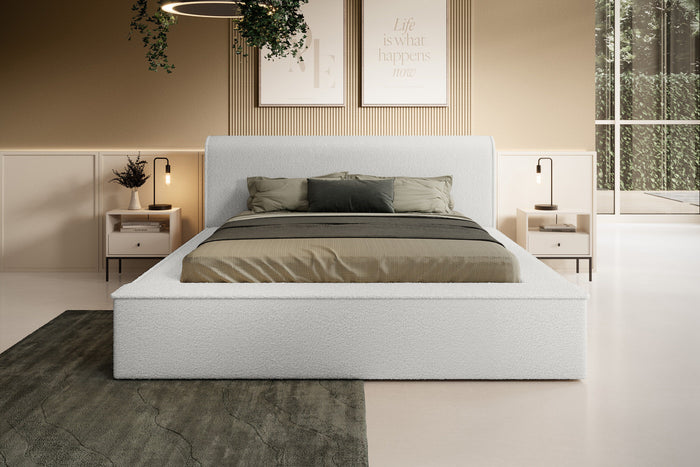 Trae Mobler Fatima 160 x 200 cm Gestoffeerd Bed Ivory