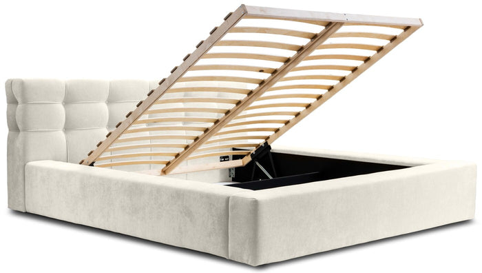 Trae Mobler Grace 180 x 200 cm Gestoffeerd Bed Lichtgrijs