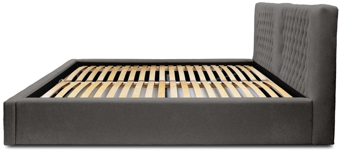 Trae Mobler Montana 140 x 200 cm Gestoffeerd Bed Donkergrijs