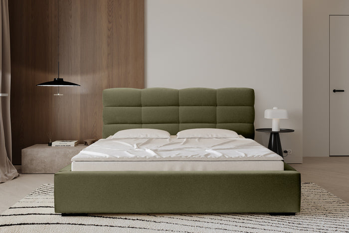 Trae Mobler Faro 180 x 200 cm Gestoffeerd Bed Bosgroen