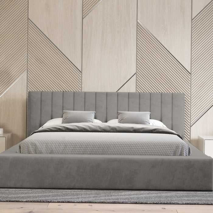 Trae Mobler Como 160 x 200 cm Gestoffeerd Bed Grijs