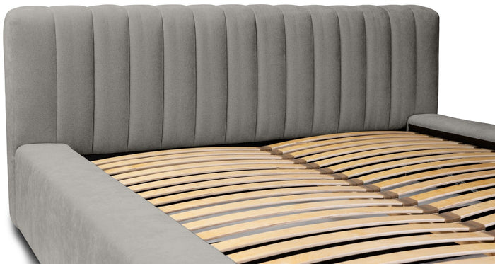 Trae Mobler Como 160 x 200 cm Gestoffeerd Bed Grijs