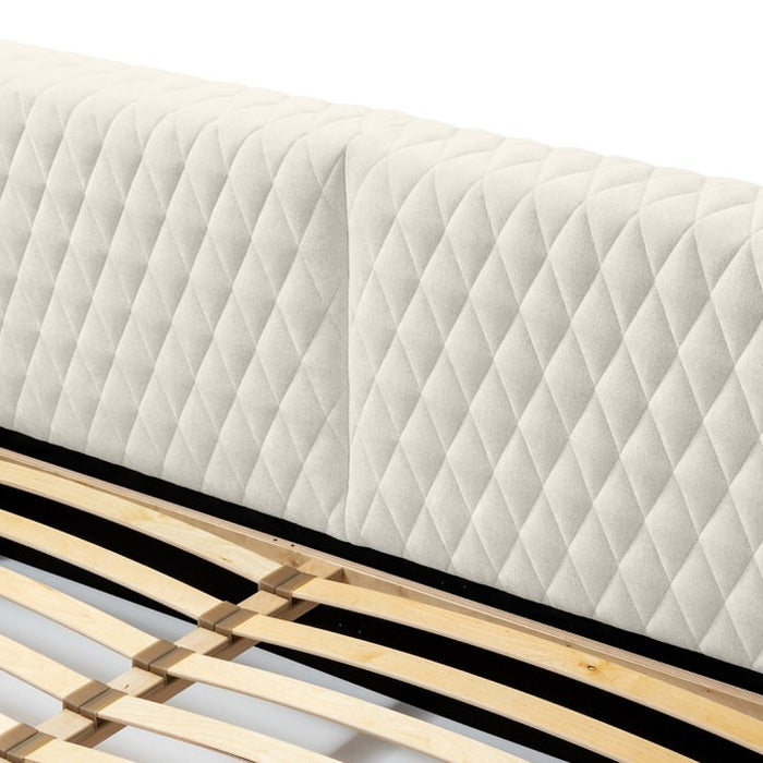 Trae Mobler Azurro 140 x 200 cm Gestoffeerd Bed Lichtgrijs