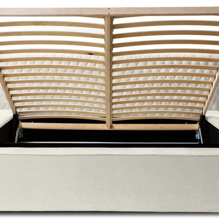 Trae Mobler Azurro 140 x 200 cm Gestoffeerd Bed Lichtgrijs