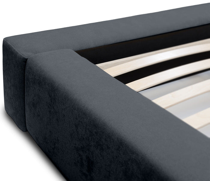 Trae Mobler Dallas 160 x 200 cm Gestoffeerd Bed Donkerblauw