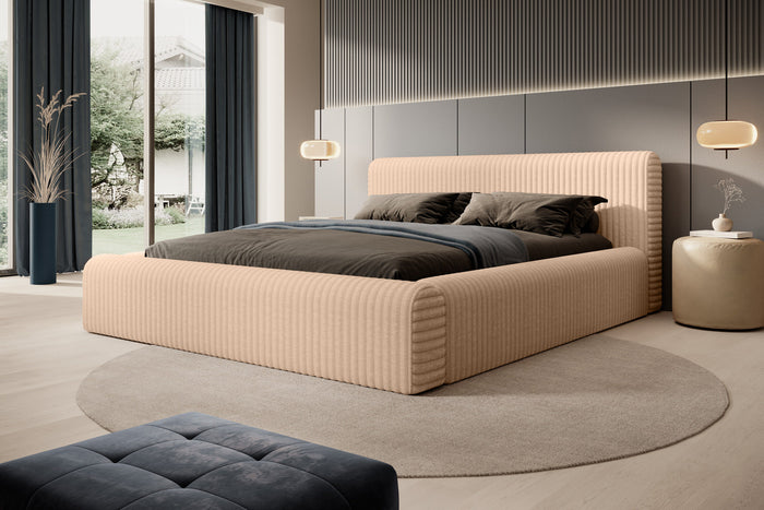 Trae Mobler Hana 160 x 200 cm Gestoffeerd Bed Beige