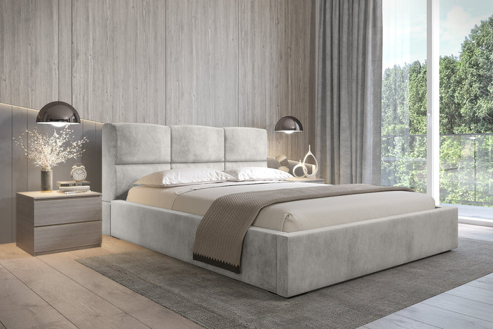 Trae Mobler Porto 140 x 200 cm Gestoffeerd Bed Pearl