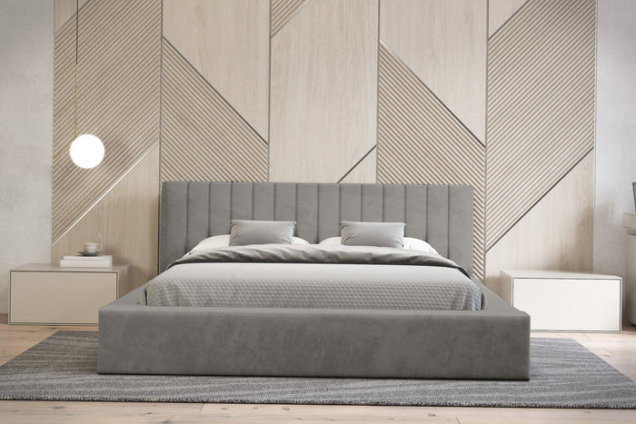 Trae Mobler Como 140 x 200 cm Gestoffeerd Bed Grijs