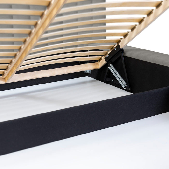 Trae Mobler Como 140 x 200 cm Gestoffeerd Bed Grijs