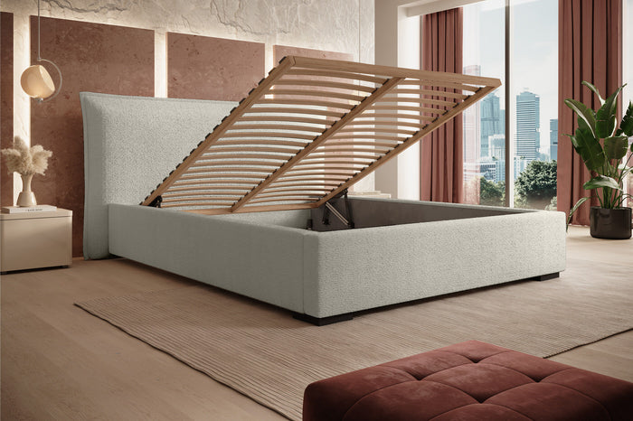 Trae Mobler Nevada 140 x 200 cm Bed Beige Bouclé