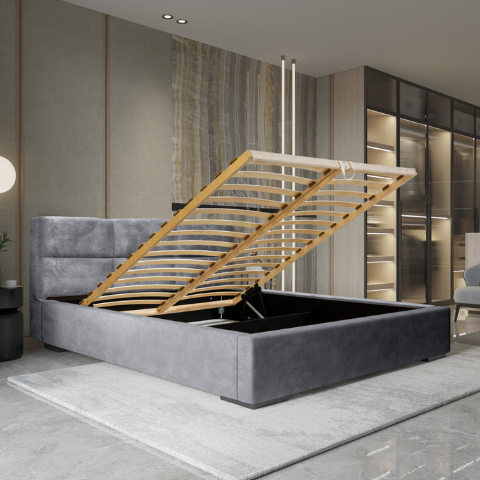 Trae Mobler Porto 180 x 200 cm Gestoffeerd Bed Asgrijs