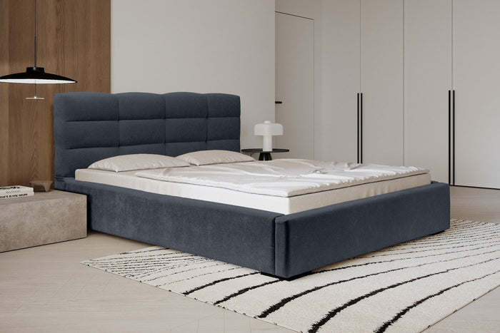 Trae Mobler Faro 160 x 200 cm Gestoffeerd Bed Donkerblauw