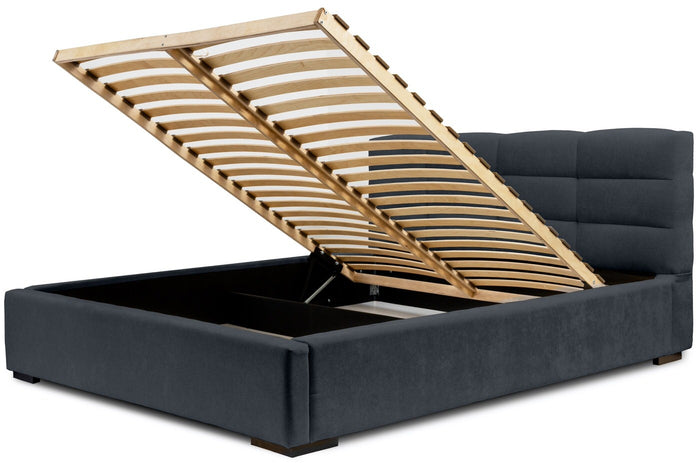 Trae Mobler Faro 160 x 200 cm Gestoffeerd Bed Donkerblauw