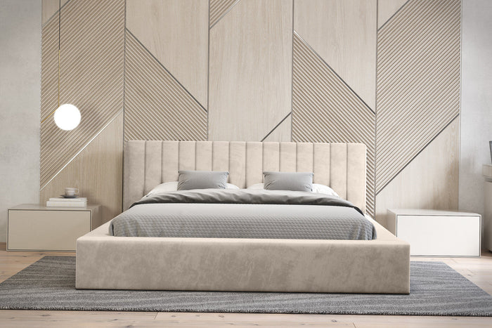 Trae Mobler Como 180 x 200 cm Gestoffeerd Bed Beige