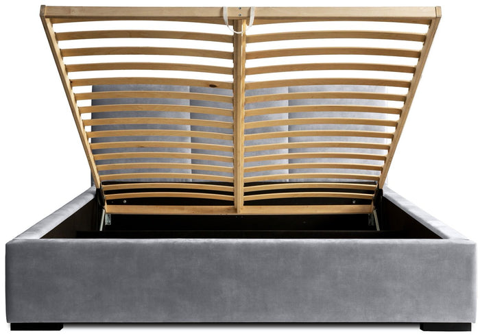 Trae Mobler Porto 140 x 200 cm Gestoffeerd Bed Asgrijs