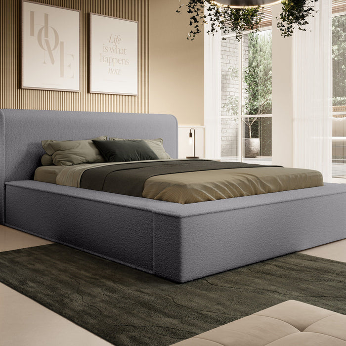 Trae Mobler Fatima 180 x 200 cm Gestoffeerd Bed Tingrijs