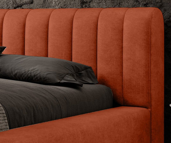 Trae Mobler Amira 160 x 200 cm Gestoffeerd Bed Baksteenrood