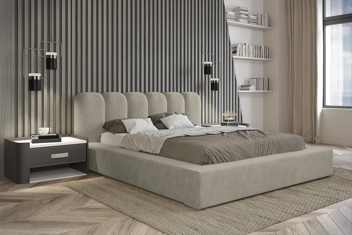 Trae Mobler Dallas 180 x 200 cm Gestoffeerd Bed Taupe