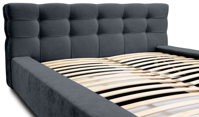 Trae Mobler Grace 180 x 200 cm Gestoffeerd Bed Donkerblauw