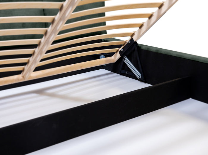 Trae Mobler Porto 160 x 200 cm Gestoffeerd Bed Bosgroen