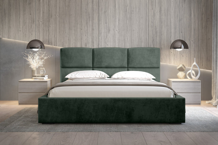 Trae Mobler Porto 180 x 200 cm Gestoffeerd Bed Bosgroen