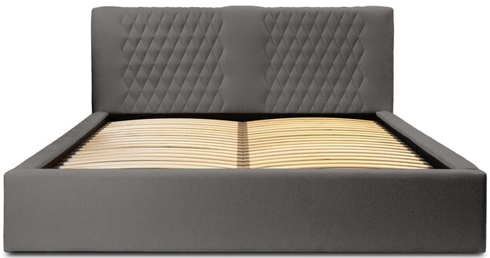 Trae Mobler Montana 180 x 200 cm Gestoffeerd Bed Donkergrijs