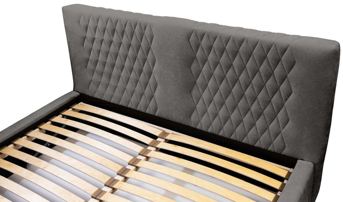 Trae Mobler Montana 180 x 200 cm Gestoffeerd Bed Donkergrijs