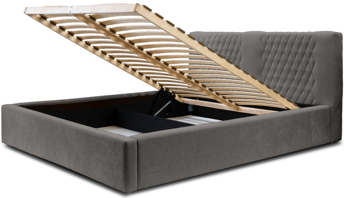 Trae Mobler Montana 180 x 200 cm Gestoffeerd Bed Donkergrijs