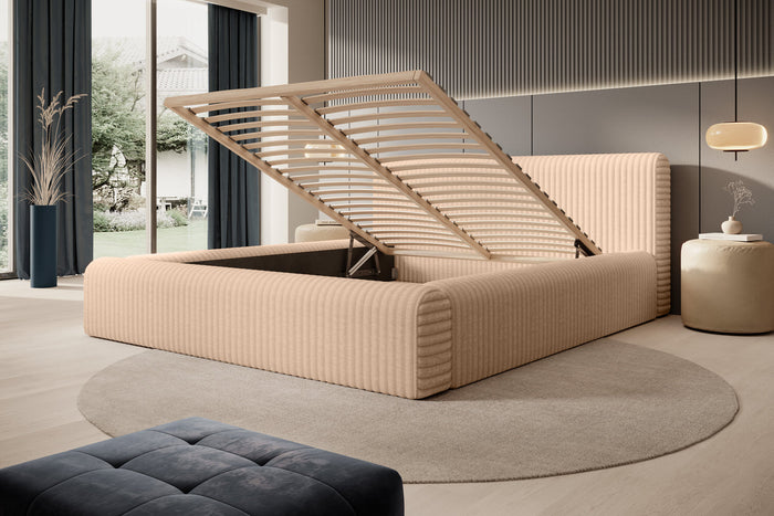 Trae Mobler Hana 160 x 200 cm Gestoffeerd Bed Beige