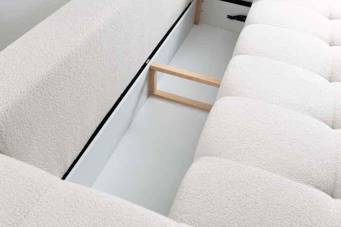 Trae Mobler Lussi 3-Zits Slaapbank Naturel Bouclé