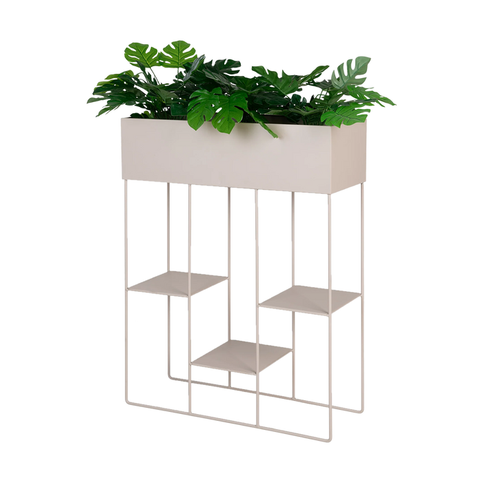 Artichok Pepijn Staande Metalen Plantenbak Beige