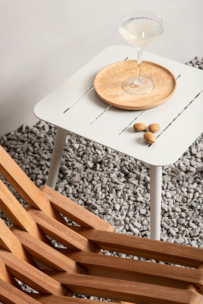 Nest outdoor Frida houten tuinstoel naturel - met hoofdkussen