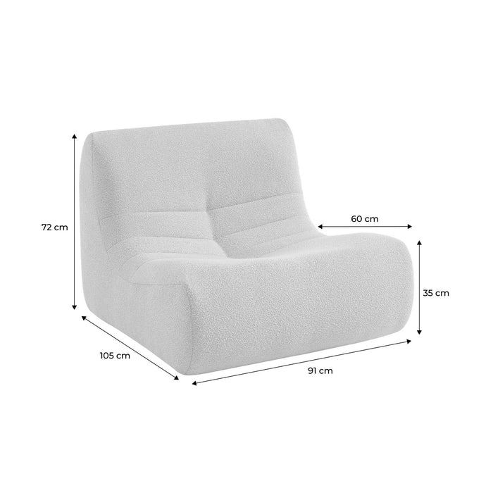 sweeek - Fauteuil, B 91 x D 105 x H 72cm