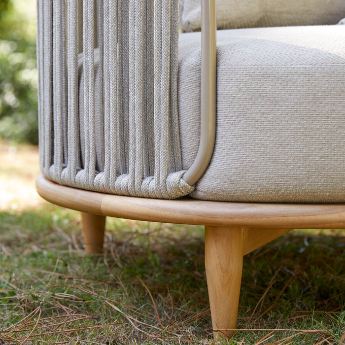 Tikamoon - Tuinfauteuil in massief teakhout Ezra, 1-zit