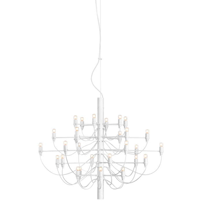 2097|30 by Gino Sarfatti kroonluchter transparant wit